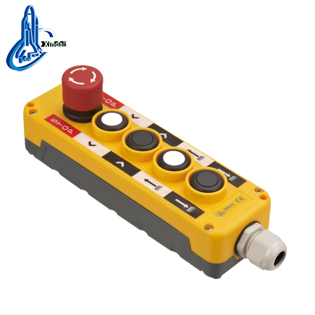 6 holes emergency push botton for crane remote pushbutton control box XDL10-EPBS5