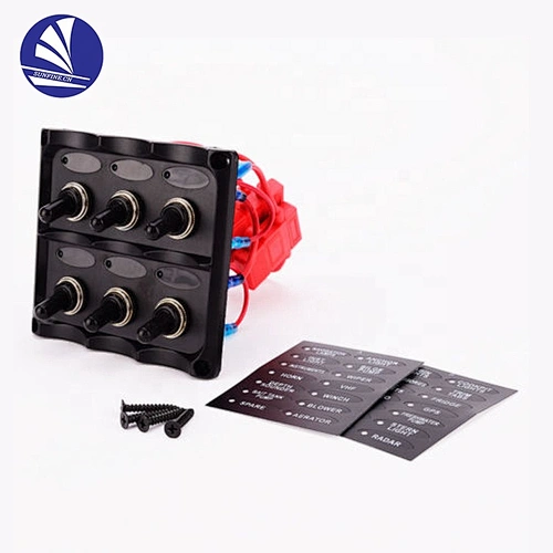 MARINE SWITCH PANEL boat accessories 4/6 Gang 12V DC Toggle switch panel with fuse
