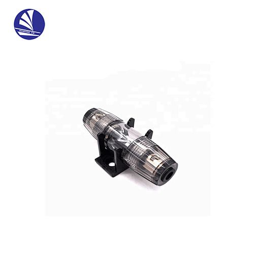 Round single In-line 4 or 8 Gauge AGU Fuse Holder for Car Vehicle Video Audio