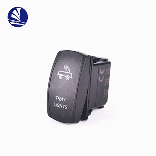 Marine Car 5pin ON-OFF Rocker switch with 2led, SF-AL Laser etch cover for car/boat