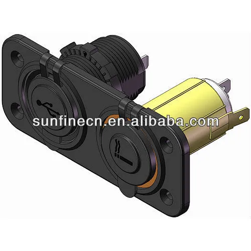 12V led rocker switch panel, voltmeter socket, cigarette socket, power socket, USB socket for boat/car, led light switch