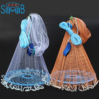 High quality Good Selling American Style Hand Easy Throw Cast Net Fishing Mesh Fishing Tackle, 1.5m Tire Cords