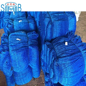 Multifilament Nylon Fishing Net Blue Color High Quality Double Knotted 210d/9ply Twisted Gill Net Supplies