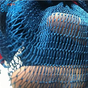 Multifilament Nylon Fishing Net Blue Color High Quality Double Knotted 210d/9ply Twisted Gill Net Supplies