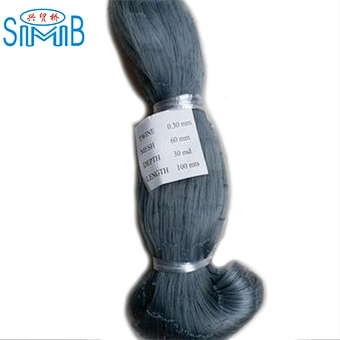 Grey color 0.3mm 60mm 30md 100m monofilament net