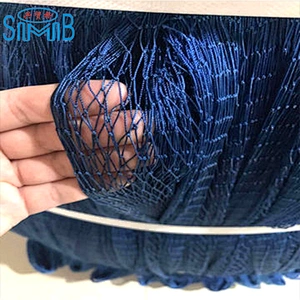 Multifilament Nylon Fishing Net Blue Color High Quality Double Knotted 210d/9ply Twisted Gill Net Supplies