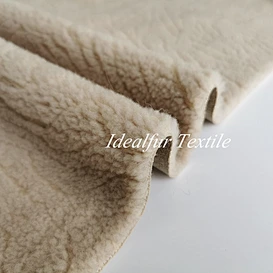 Small Sherpa Faux Fur Embossed Fleece Fabric for Coat