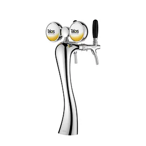 TALOS Elegance Tap Tower Chrome 2-way Dispensing Tower Draft Beer Tower