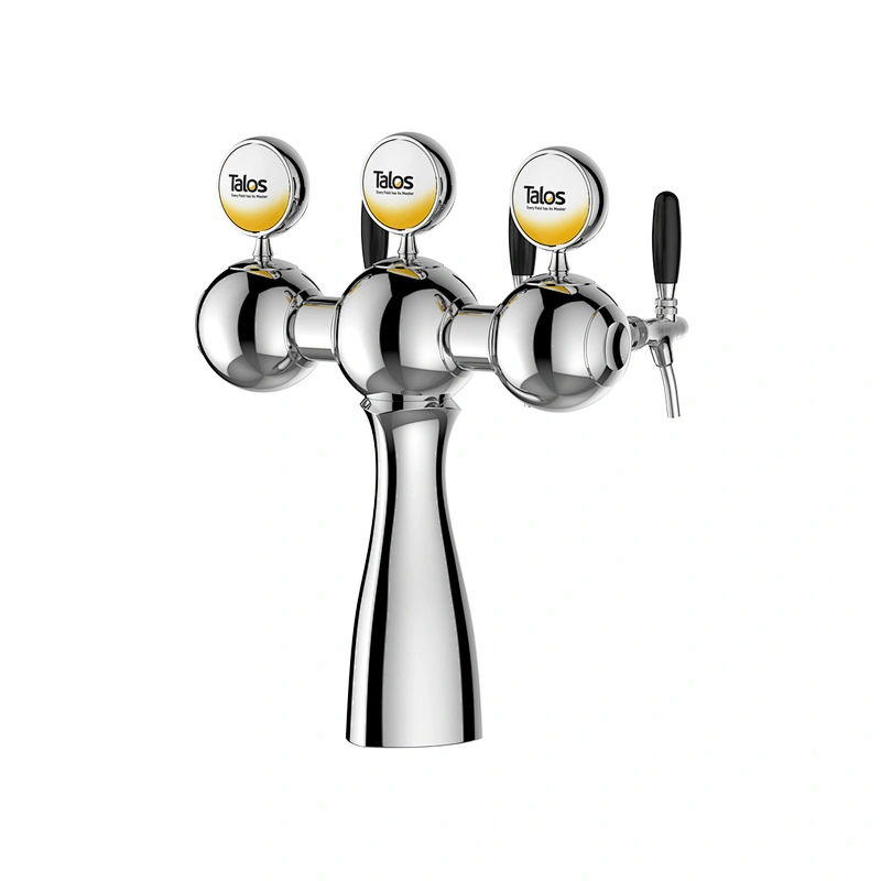 TALOS Parisian Tap Tower Chrome 3-way Dispensing Tower Draft Beer Tower