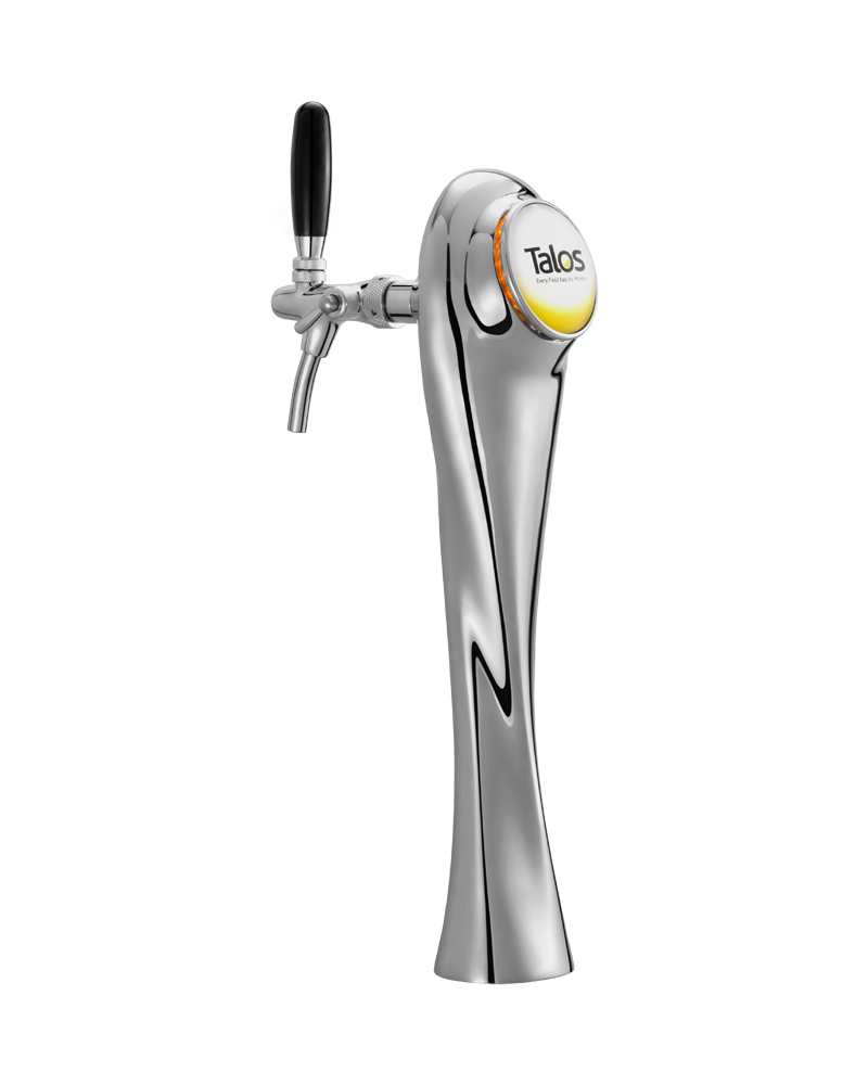 TALOS World Cup Tap Tower Chrome 1-way Dispensing Tower Draft Beer Tower