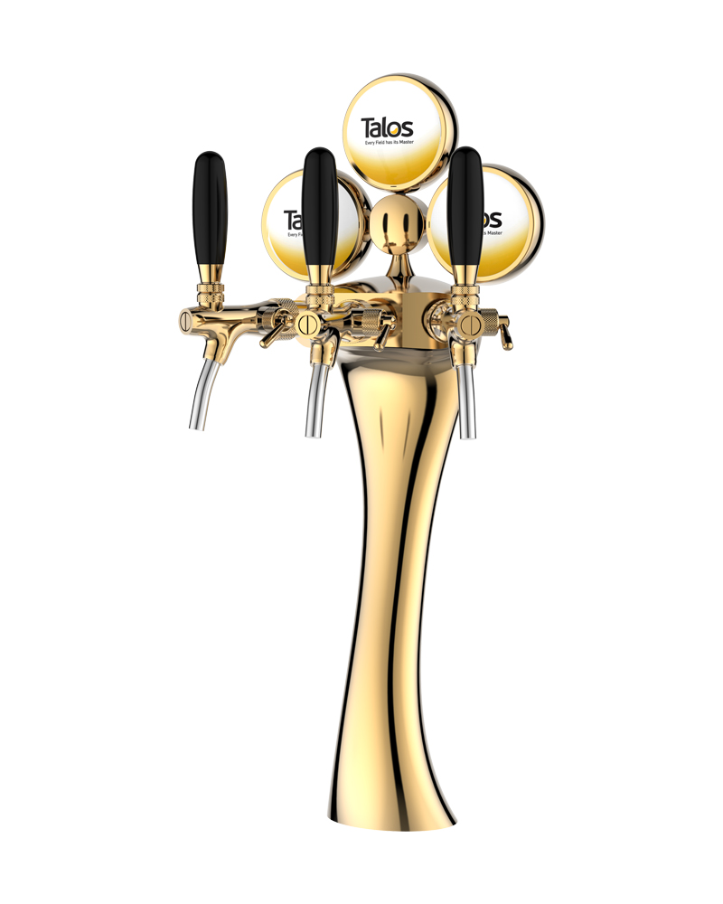 TALOS Elegance Tap Tower PVD 3-way Dispensing Tower Draft Beer Tower