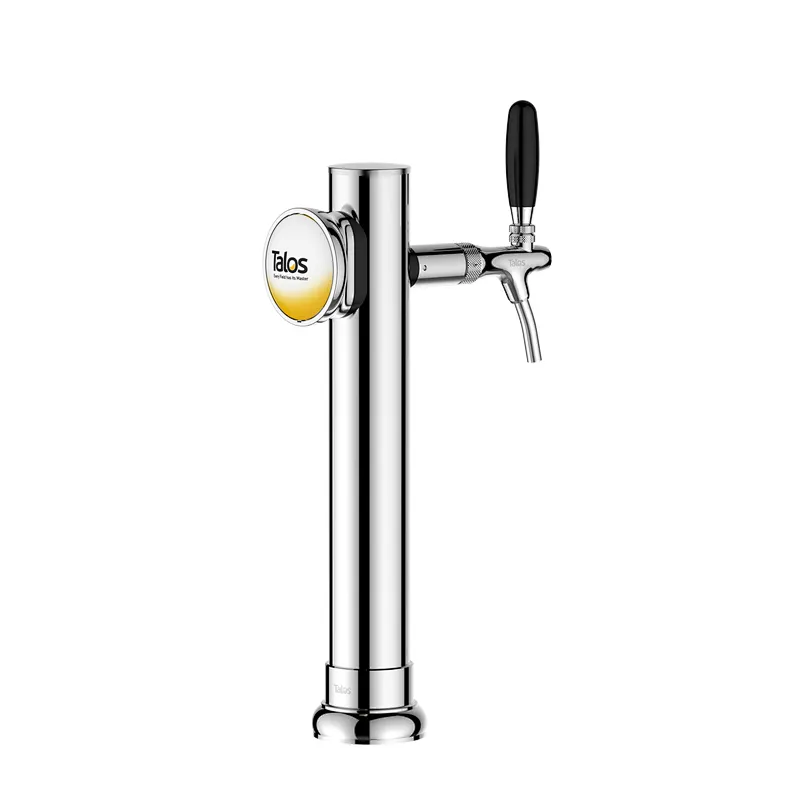 TALOS Straight Spine Tap Tower Chrome 1-way Dispensing Tower Draft Beer Tower