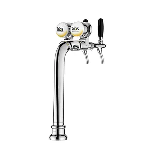 TALOS Beer Brewing Tower Elbow Tap Tower Chrome 2-way Dispensing Tower Draft Beer Tower