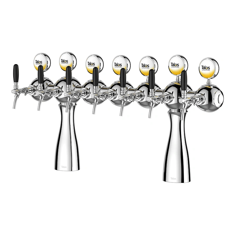 TALOS Parisian Tap Tower Chrome 7-way Dispensing Tower Draft Beer Tower