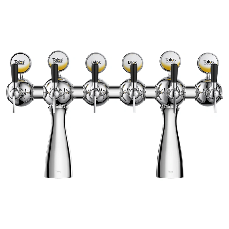 TALOS Parisian Tap Tower Chrome 6-way Dispensing Tower Draft Beer Tower
