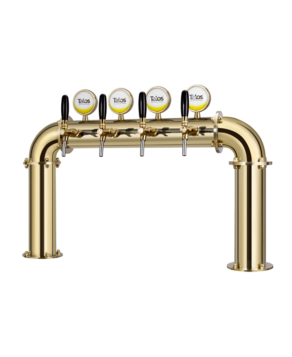 TALOS U Tower Stainless Steel 4 Tap Tower 102mm Beer Dispensing Equipment Draft Beer Tower (PVD)