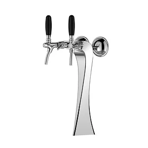 TALOS Brage Tap Tower Chrome 2-way Dispensing Tower Draft Beer Tower