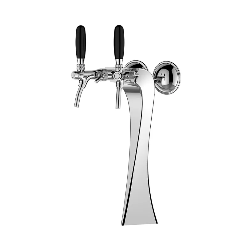 TALOS Brage Tap Tower Chrome 2-way Dispensing Tower Draft Beer Tower
