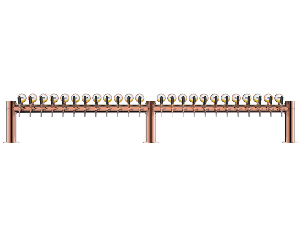 H 24 taps Copper beer tower