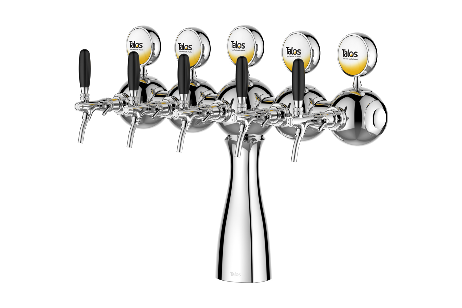 TALOS Parisian Tap Tower Chrome 5-way Dispensing Tower Draft Beer Tower
