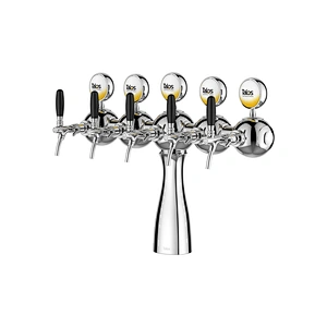 TALOS Parisian Tap Tower Chrome 5-way Dispensing Tower Draft Beer Tower