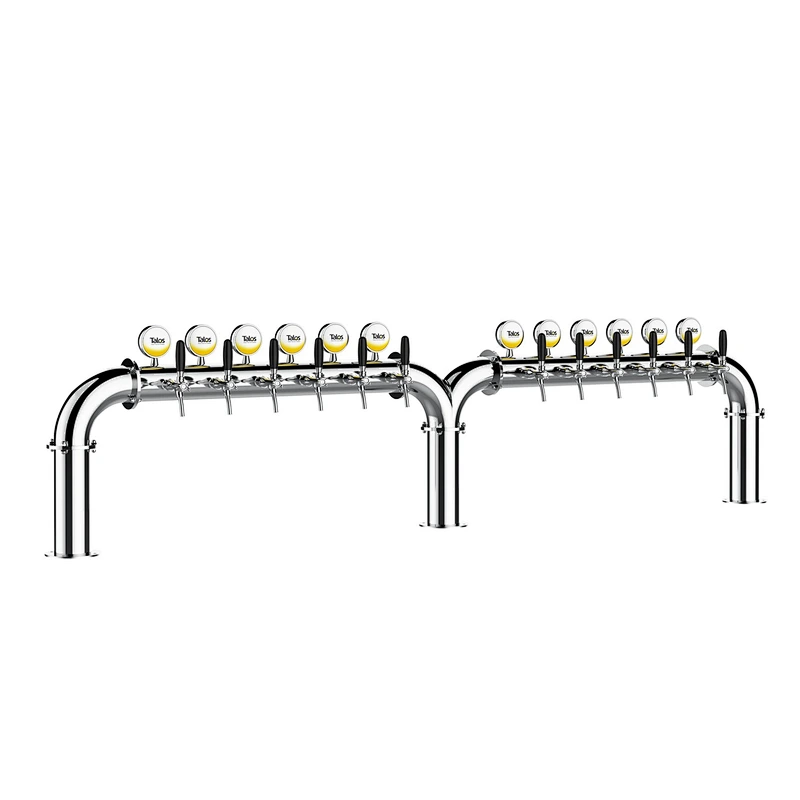 TALOS M Tower Stainless Steel 12Tap Tower 102mm Beer Dispensing Equipment Draft Beer Tower (LED,Polished)