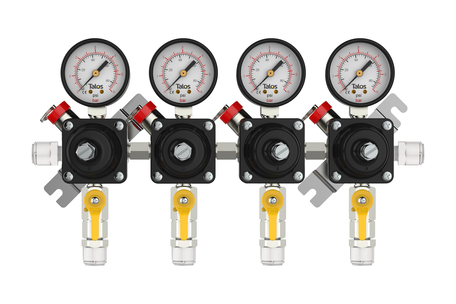 Talos 4-product fittings Secondary CO2 Gas Regulator