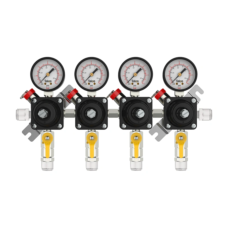 Talos 4-product fittings Secondary CO2 Gas Regulator