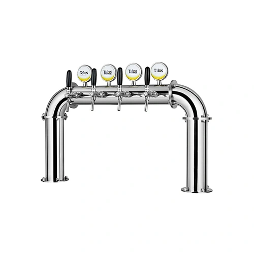 TALOS U Tower Stainless Steel 4 Tap Tower 102mm Beer Dispensing Equipment Draft Beer Tower (Polished)