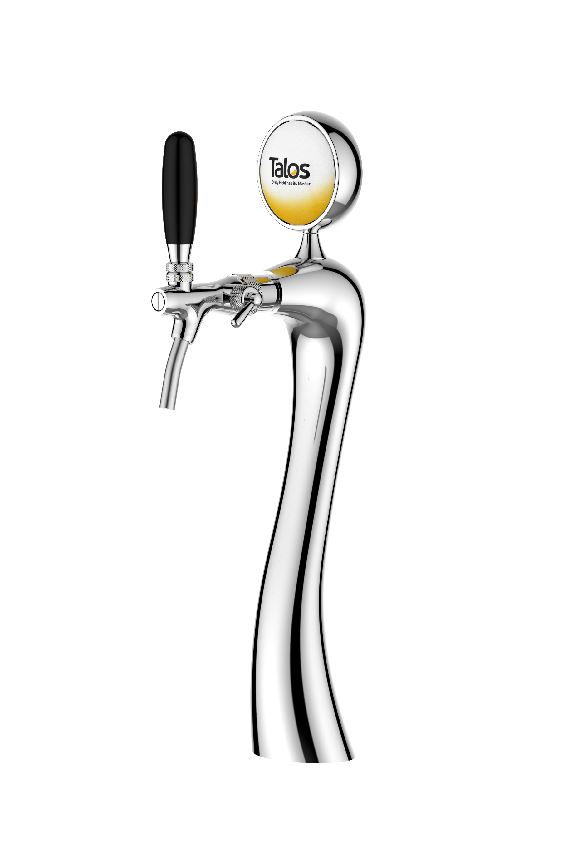 TALOS Elegance Tap Tower Chrome 1-way Dispensing Tower Draft Beer Tower
