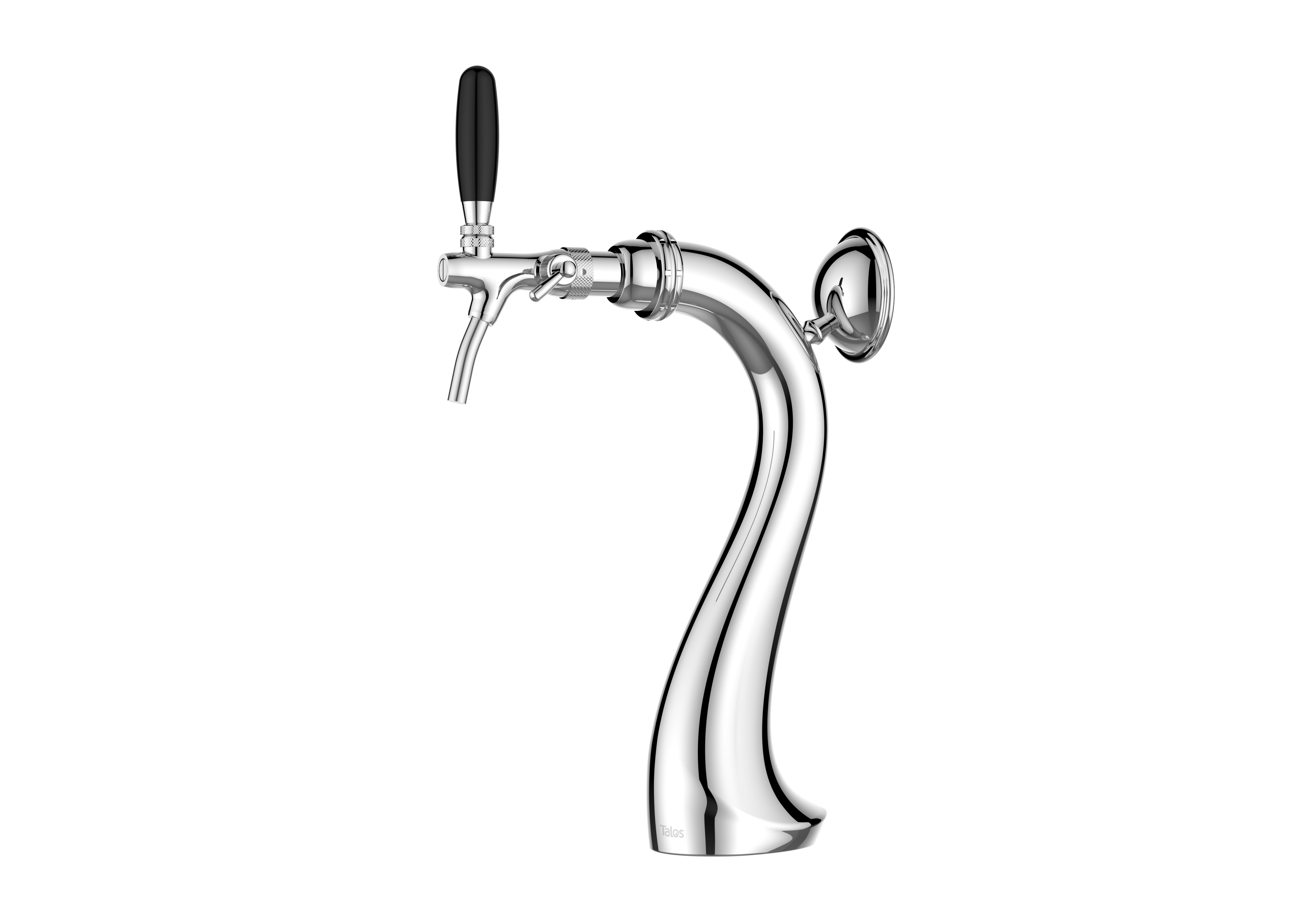 TALOS Swan Tap Tower Chrome 1-way Dispensing Tower Draft Beer Tower