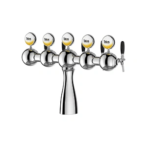 TALOS Parisian Tap Tower Chrome 5-way Dispensing Tower Draft Beer Tower