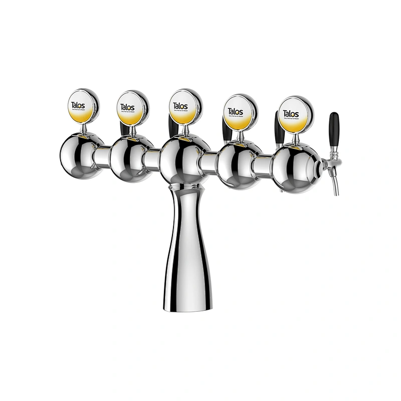 TALOS Parisian Tap Tower Chrome 5-way Dispensing Tower Draft Beer Tower