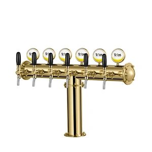 TALOS T Tower Stainless Steel 6 Tap Tower 102mm Beer Dispensing Equipment Draft Beer Tower (PVD, LED)