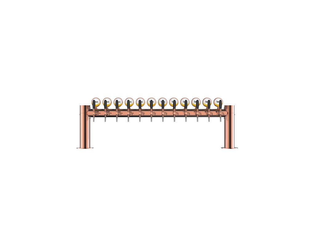 H 12 taps Copper beer tower