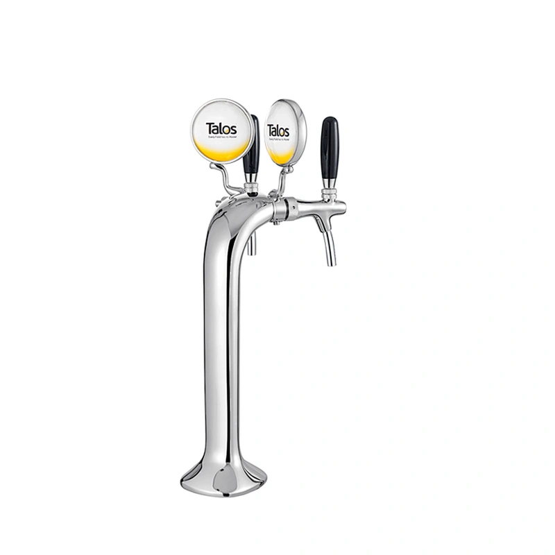 TALOS Classic Tap Tower Chrome 2-way Dispensing Tower Draft Beer Tower