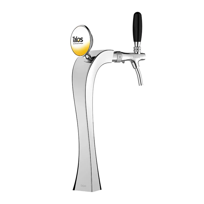 TALOS Brage Tap Tower Chrome 1-way Dispensing Tower Draft Beer Tower