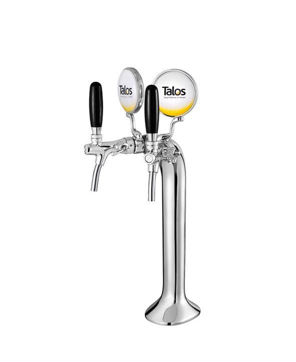 TALOS Classic Tap Tower Chrome 2-way Dispensing Tower Draft Beer Tower