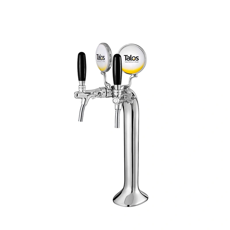 TALOS Classic Tap Tower Chrome 2-way Dispensing Tower Draft Beer Tower