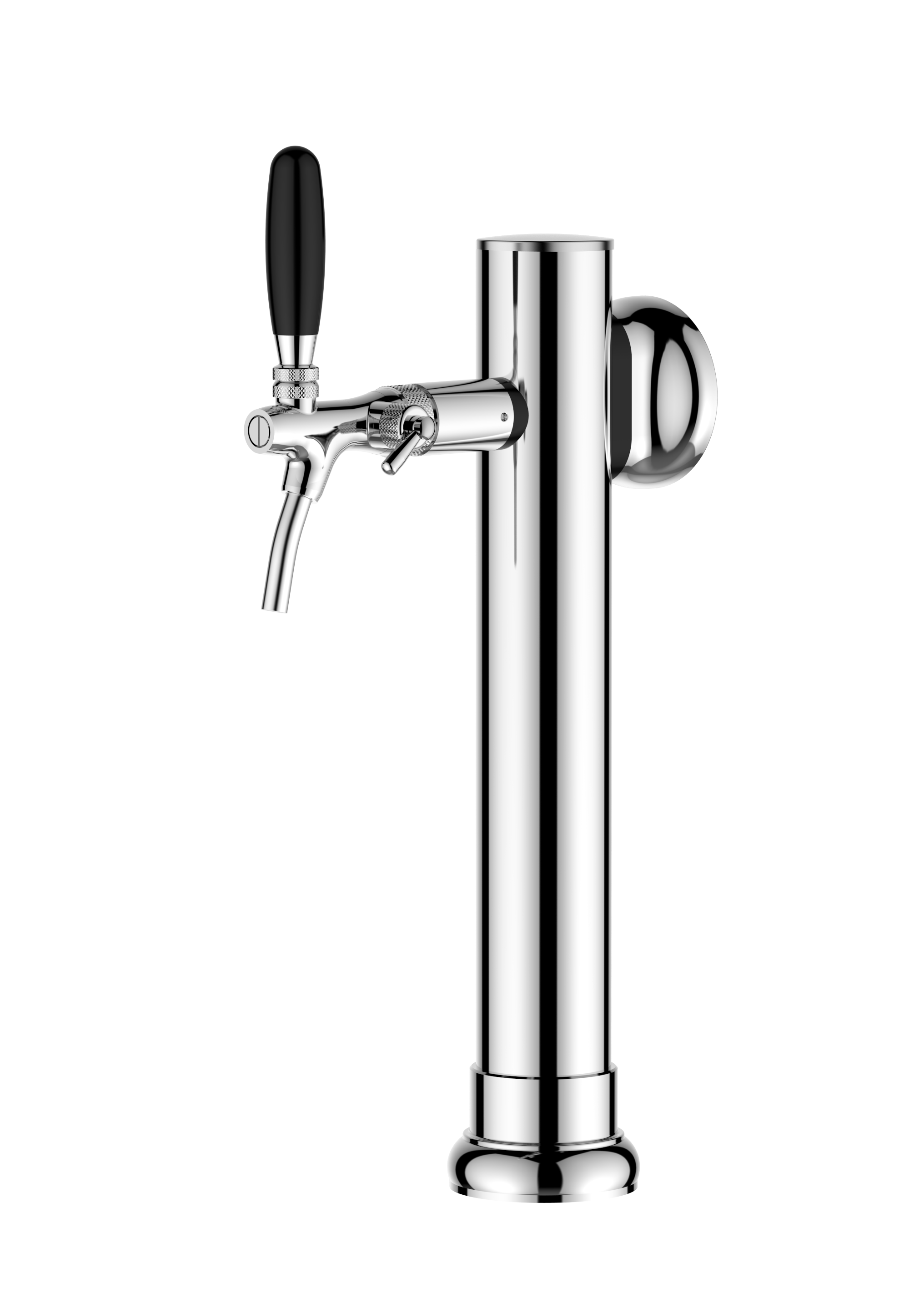 TALOS Straight Spine Tap Tower Chrome 1-way Dispensing Tower Draft Beer Tower