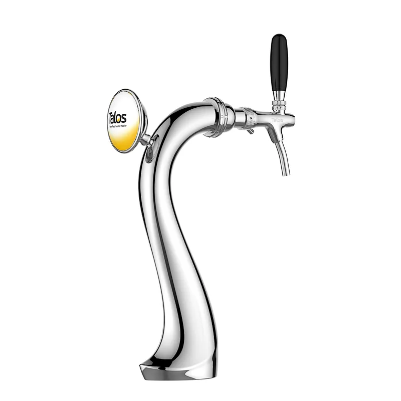 TALOS Swan Tap Tower Chrome 1-way Dispensing Tower Draft Beer Tower