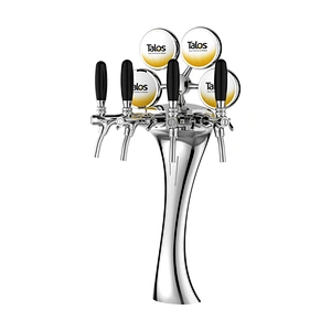 TALOS Elegance Tap Tower Chrome 4-way Dispensing Tower Draft Beer Tower