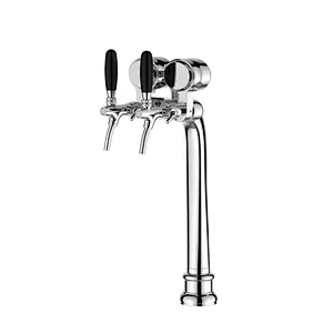 TALOS Beer Brewing Tower Elbow Tap Tower Chrome 2-way Dispensing Tower Draft Beer Tower