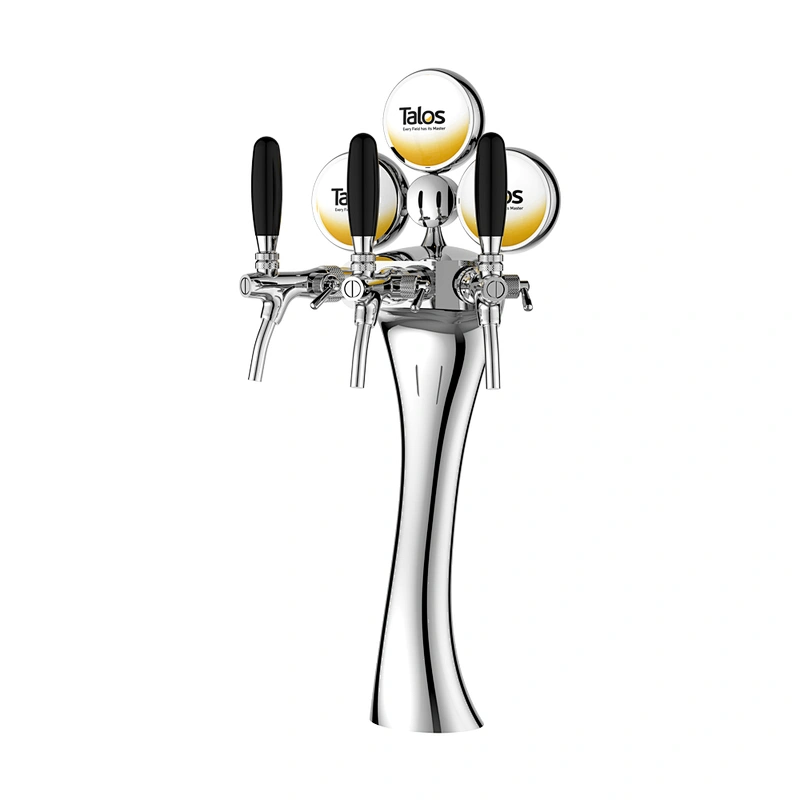 TALOS Elegance Tap Tower Chrome 3-way Dispensing Tower Draft Beer Tower