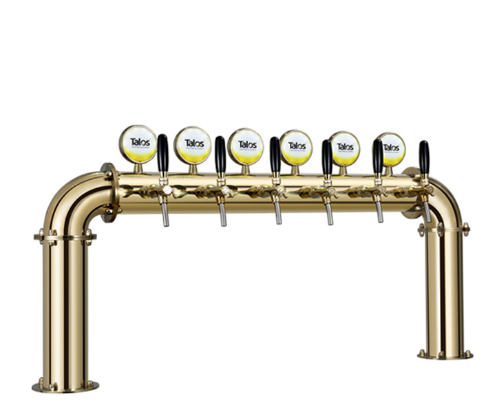 TALOS U Tower Stainless Steel 6 Tap Tower 102mm Beer Dispensing Equipment Draft Beer Tower (PVD)