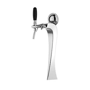 TALOS Brage Tap Tower Chrome 1-way Dispensing Tower Draft Beer Tower