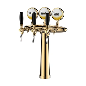 TALOS Elliptical Tap Tower PVD 3-way Dispensing Tower Draft Beer Tower