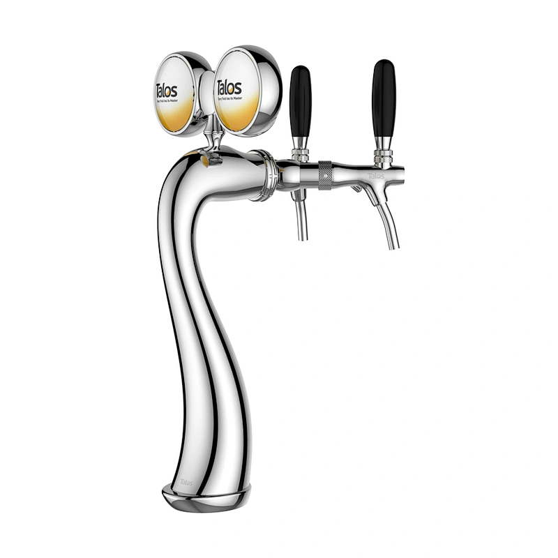 TALOS Goose Tap Tower Chrome 2-way Dispensing Tower Draft Beer Tower