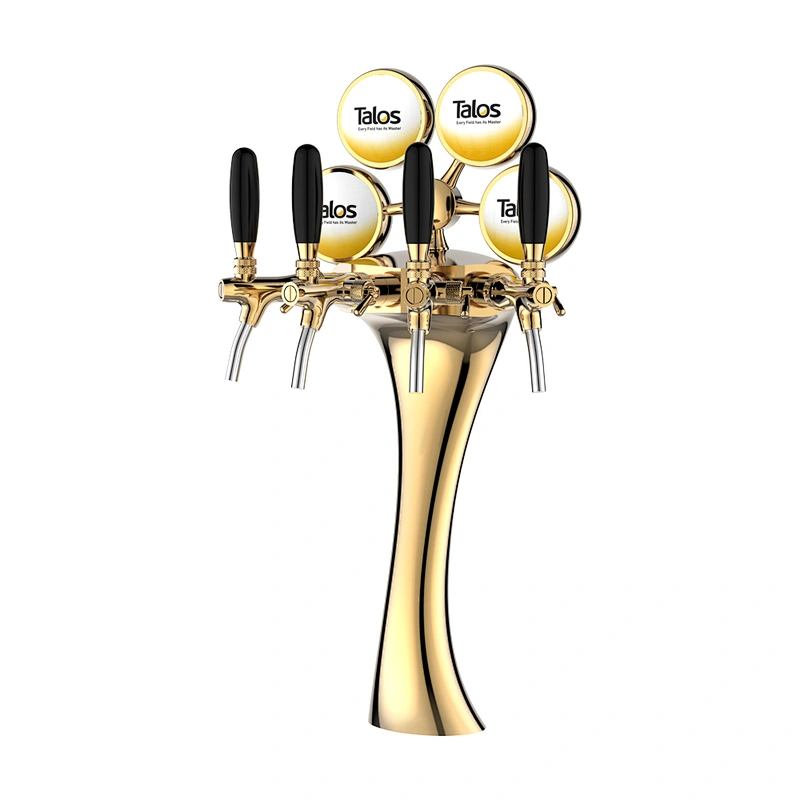 TALOS Elegance Tap Tower PVD 4-way Dispensing Tower Draft Beer Tower