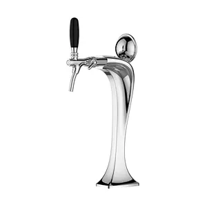 TALOS Cobra Tap Tower Chrome 1-way Dispensing Tower Draft Beer Tower